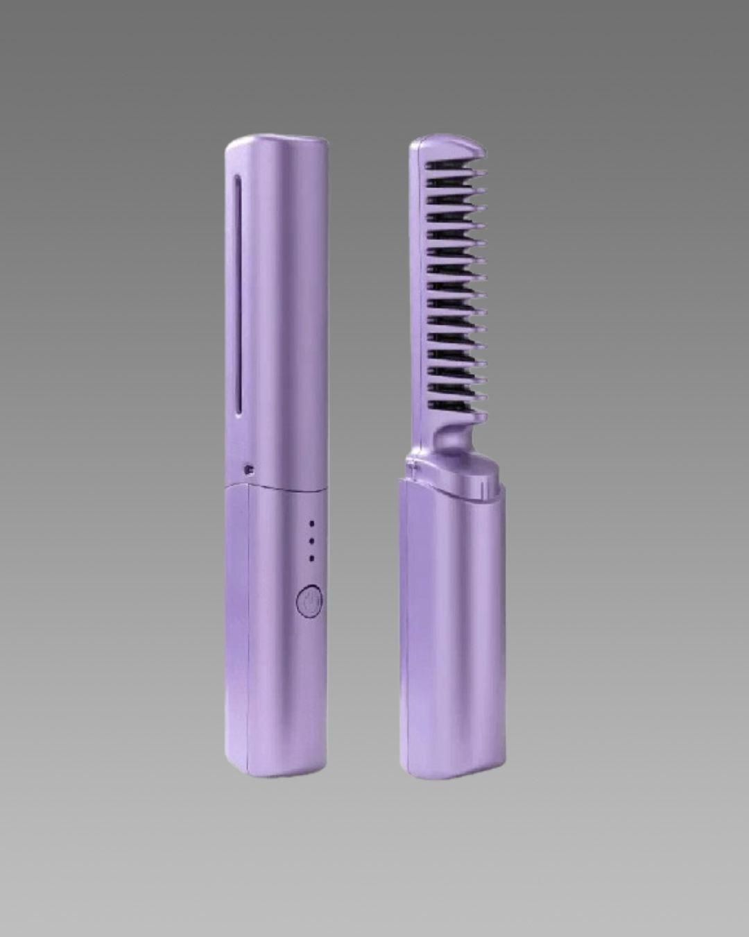 Meneflix Portable Mini Hair Straightener Rechargeable Mini Adjustable Hair Straightener Hot Comb