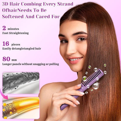 Meneflix Portable Mini Hair Straightener Rechargeable Mini Adjustable Hair Straightener Hot Comb