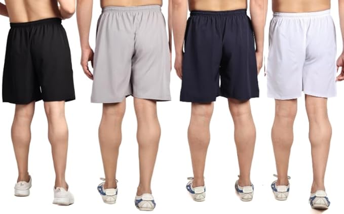 Combo of 4 Men's Stretchable Cotton Shorts